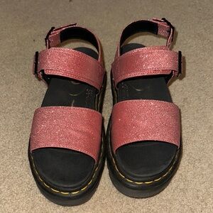 Pink Glitter Doc Marten Sandals